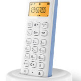 PHILIPS ασύρματο τηλέφωνο D1601S-34, με ελληνικό μενού, λευκό-μπλε