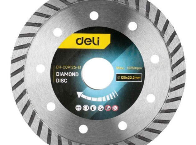 DELI δίσκος κοπής διαμαντέ DH-CQP125-E1, δομικών υλικών, 125mm, 12250rpm