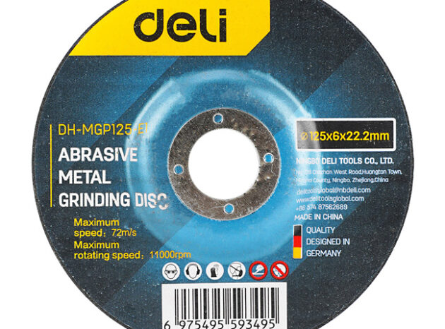 DELI δίσκος λείανσης μετάλλου DH-MGP125-E1, 125mm, 11000rpm, 5τμχ
