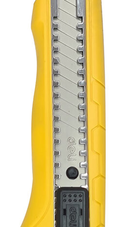 DELI πλαστικό κοπίδι με ασφάλεια DL003, 18mm, κίτρινο