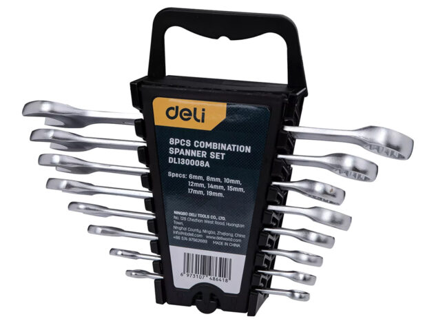 DELI σετ γερμανοπολύγωνα κλειδιά DL130008A, 6-19mm, 8τμχ