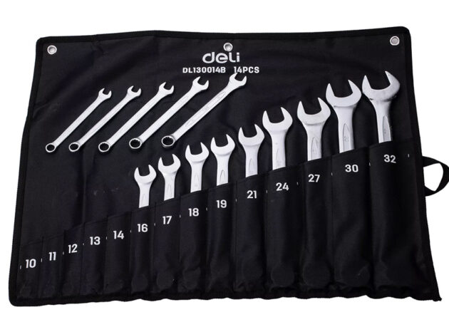 DELI σετ γερμανοπολύγωνα κλειδιά DL130014B, 10-32mm, 14τμχ