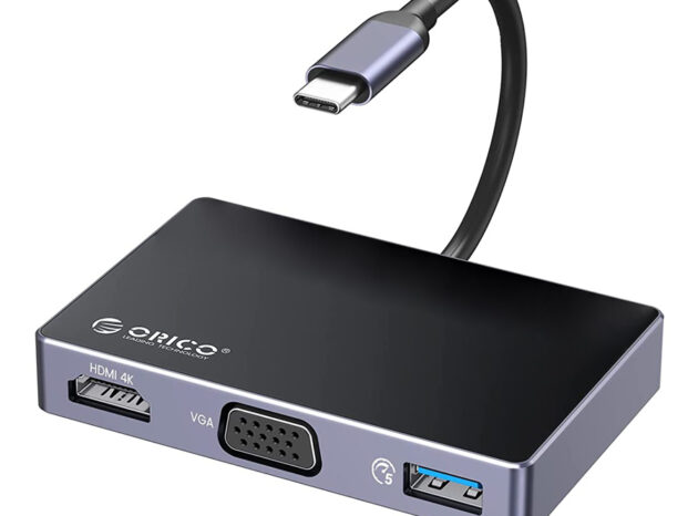 ORICO docking station DM-5P, 5 θυρών, USB-C σύνδεση, 100W PD, 4K, μαύρο