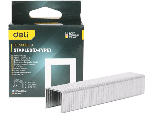 DELI συνδετήρες σχήματος Π EDL238015-1 για καρφωτικό, 1.2x10x11.3mm, 1000τμχ