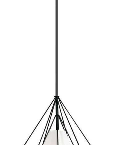 POWERTECH φωτιστικό οροφής HLL-0005, E27, Φ27, μεταλλικό, λευκό-μαύρο