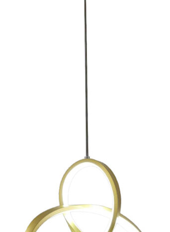 POWERTECH LED φωτιστικό οροφής HLL-0146, 25W, 4000K, Φ40cm, 1m, χρυσό