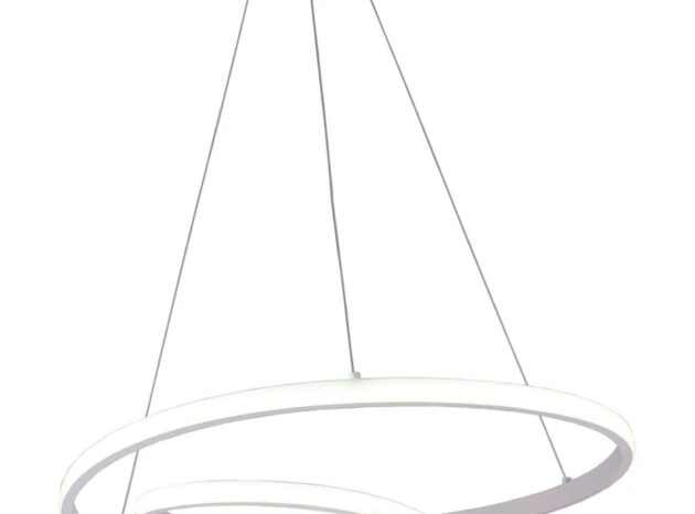 POWERTECH LED φωτιστικό οροφής HLL-0153, 25W, 4000K, Φ40cm, 1m, λευκό