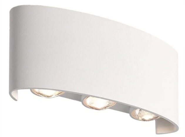 POWERTECH LED φωτιστικό τοίχου HLL-0160, 6W, 4000K, 510lm, IP65, λευκό