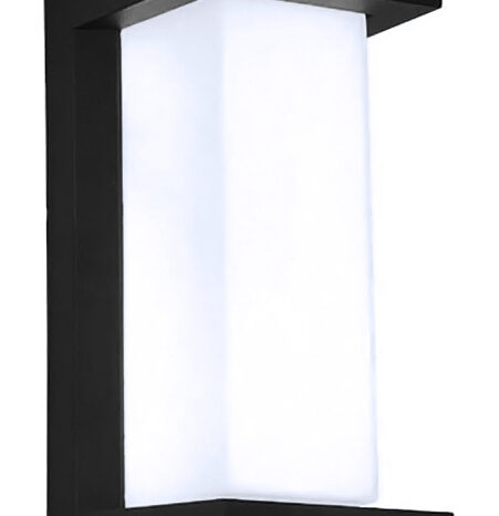 POWERTECH LED φωτιστικό τοίχου HLL-0166, 12W, 4000K, 960lm, IP65, μεταλλικό, μαύρο