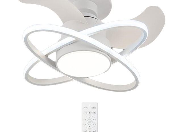 POWERTECH ανεμιστήρας οροφής HLL-0177 με LED φως, 96W, Φ60x28cm, λευκός