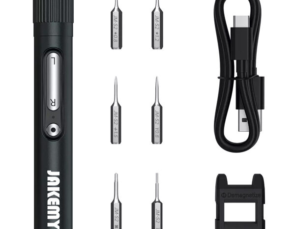 JAKEMY ηλεκτρικό κατσαβίδι JM-Y05 με LED φακό, 3 λειτουργίες, 6 μύτες
