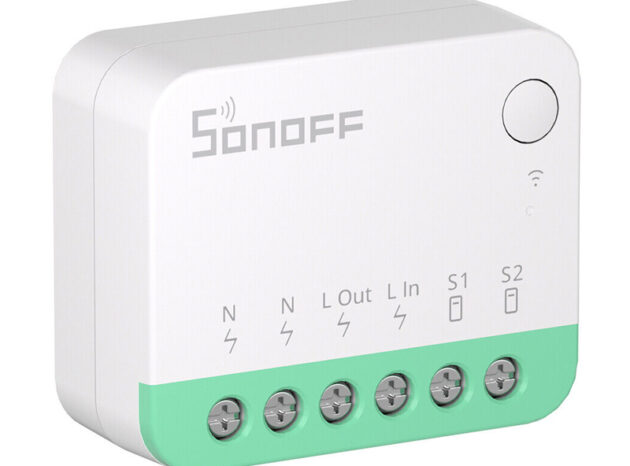 SONOFF smart διακόπτης MINIR4M, 2 κανάλια, Wi-Fi, 10A, λευκός