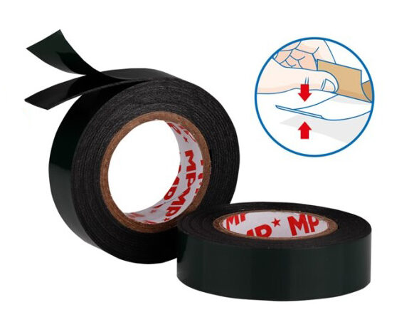 MP foam κολλητική ταινία διπλής όψεως PA515, 19mm, 2.3m, μαύρη, 2τμχ