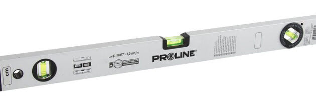 PROLINE αλφάδι 15056 με 3 μάτια, αλουμινίου, μοιρογνωμόνιο, 60cm
