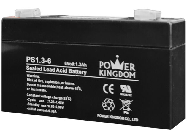 POWER KINGDOM μπαταρία μολύβδου PS1.3-6, 6V 1.3Ah