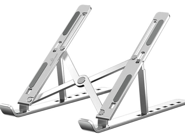 POWERTECH μεταλλική βάση laptop PT-1160, έως 18", foldable, ασημί