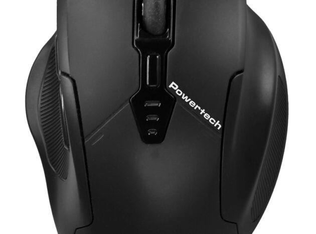 POWERTECH ασύρματο ποντίκι PT-1288, USB δέκτης, έως 1600DPI, 400mAh, μαύρο