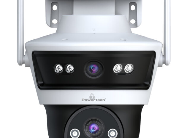 POWERTECH smart κάμερα PT-1340, 3MP, dual lens, WiFi, PTZ, SD, IP65