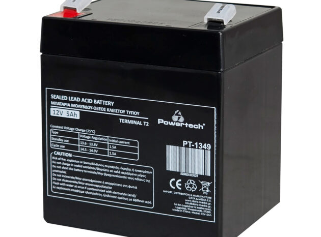 POWERTECH μπαταρία μολύβδου PT-1349, 12V 5Ah, T2