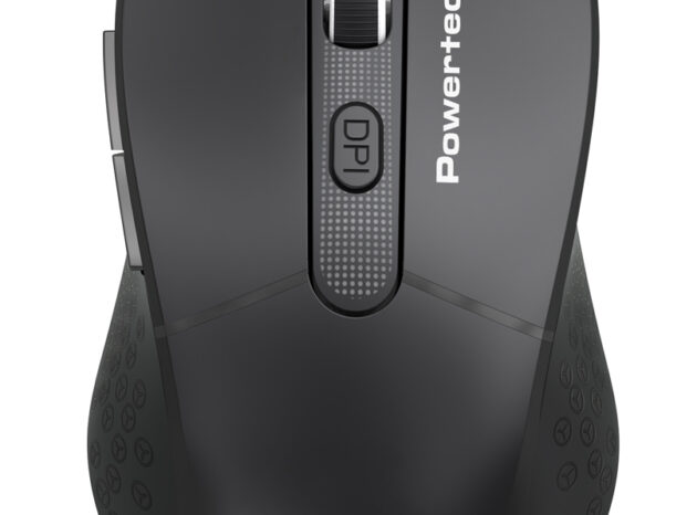 POWERTECH ασύρματο ποντίκι PT-1466, USB δέκτης, έως 1600DPI, μαύρο