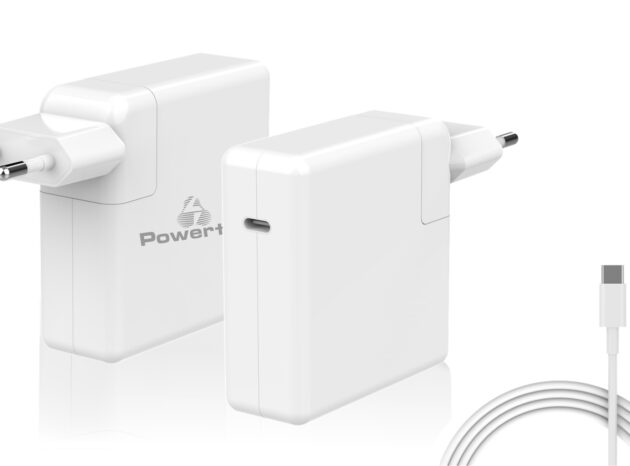 POWERTECH φορτιστής laptop PT-704 για Apple, USB Type-C PD, 61W, λευκός