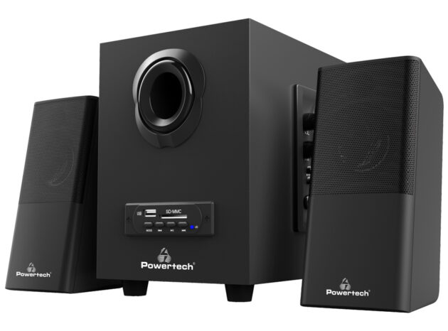 POWERTECH ηχεία Premium sound PT-846, 16W, USB/SD/FM/BT, remote, μαύρα
