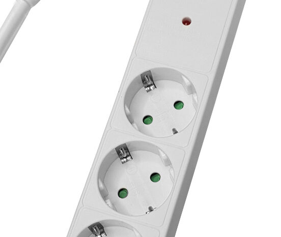 POWERTECH πολύπριζο ασφαλείας PT-879, 3x schuko, 16A, 1.5m, λευκό