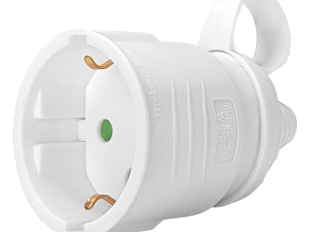 POWERTECH φις ρεύματος PT-887, 1x schuko, 16A, λευκό