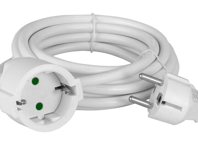POWERTECH μπαλαντέζα ρεύματος PT-888, 1x schuko, 16A, 3m, λευκή
