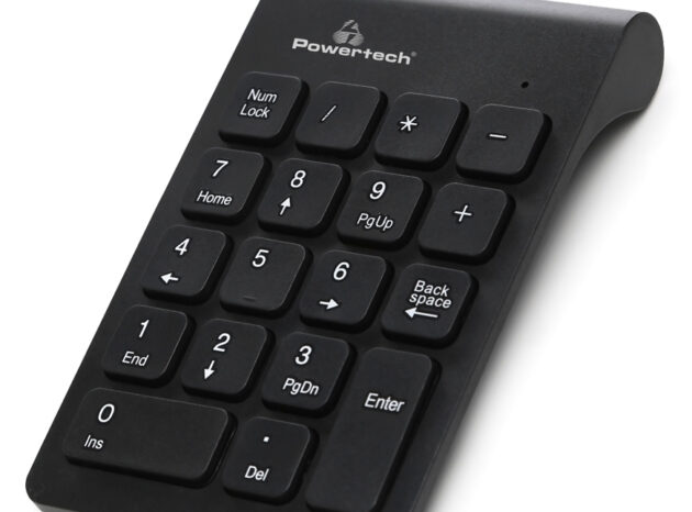 POWERTECH ενσύρματο αριθμητικό πληκτρολόγιο PT-938, USB, μαύρο