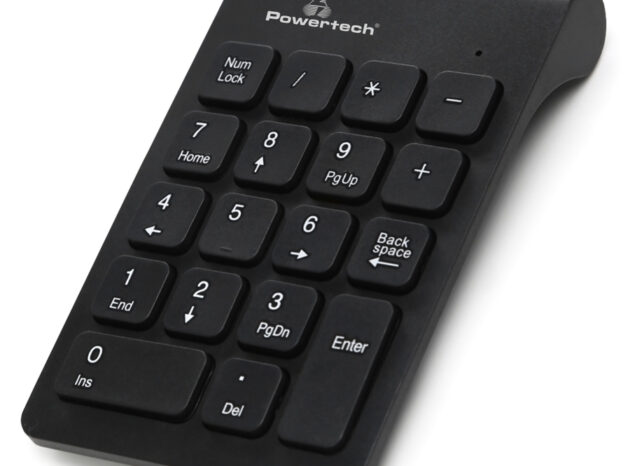 POWERTECH ασύρματο αριθμητικό πληκτρολόγιο PT-939, 2.4GHz, μαύρο