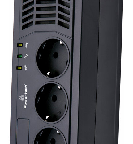 POWERTECH σταθεροποιητής ρεύματος PT-AVR1000I, 1000VA/500W, 3x schuko