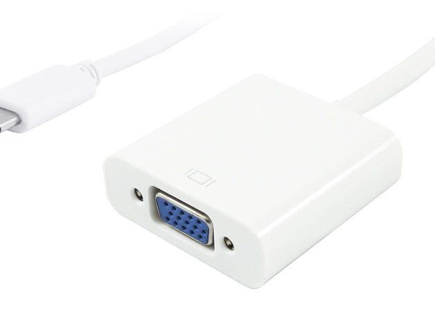 POWERTECH αντάπτορας USB Type-C σε VGA PTH-034, Full HD, λευκό