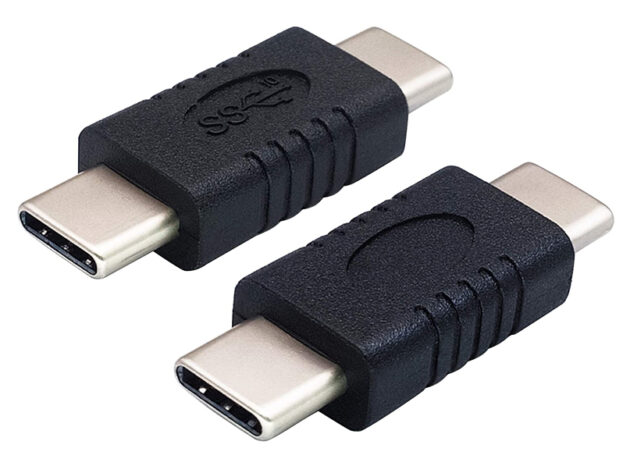 POWERTECH αντάπτορας USB-C αρσενικό σε USB-C αρσενικό PTH-061, μαύρος