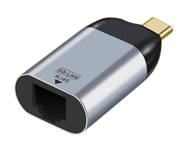 POWERTECH αντάπτορας δικτύου PTH-095, USB-C, 1000Mbps Ethernet, γκρι
