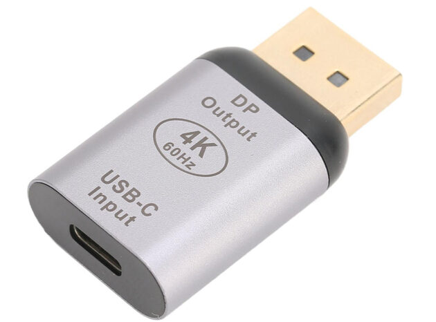 POWERTECH αντάπτορας USB-C σε DisplayPort PTH-096, 4K/60Hz, γκρι
