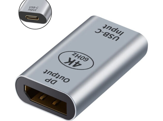 POWERTECH αντάπτορας USB-C σε DisplayPort PTH-097, 4K/60Hz, γκρι