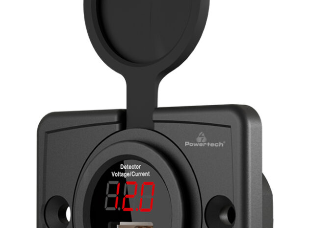 POWERTECH πρίζα USB για σκάφη & οχήματα PTL-006 με οθόνη, 12W, IP65