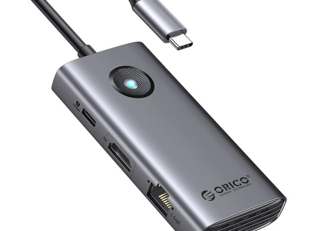 ORICO docking station PW11-6PR, 6 θυρών, USB-C σύνδεση, 100W PD 4K, γκρι