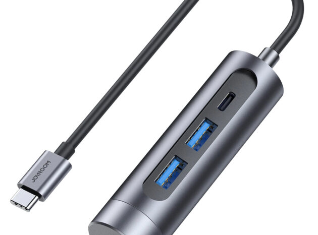 JOYROOM docking station S-H113-DG, 4 θυρών, USB-C, 100W PD, 4K, γκρι