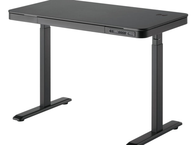 BRATECK ηλεκτρικό γραφείο S08-22DSWW με συρτάρι, 118x60x72~120cm, μαύρο