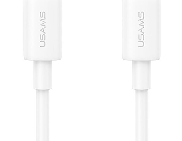 USAMS καλώδιο Lightning σε USB-C US-SJ712, 30W, 480Mbps, 1m, λευκό