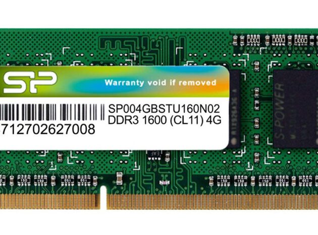 SILICON POWER Μνήμη DDR3 SODimm, 4GB, 1600MHz, PC3-12800, CL11