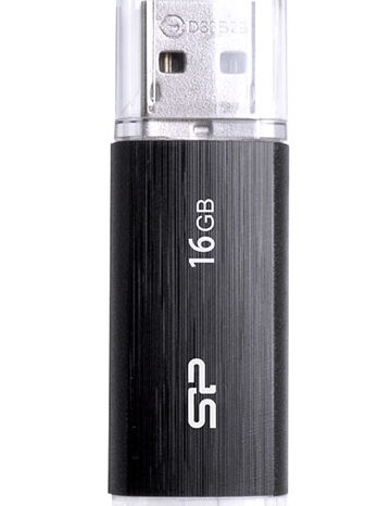 SILICON POWER USB Flash Drive Ultima U02, 16GB, USB 2.0, μαύρο