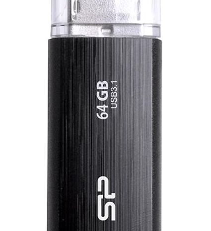 SILICON POWER USB Flash Drive Blaze B02, 64GB, USB 3.2, μαύρο