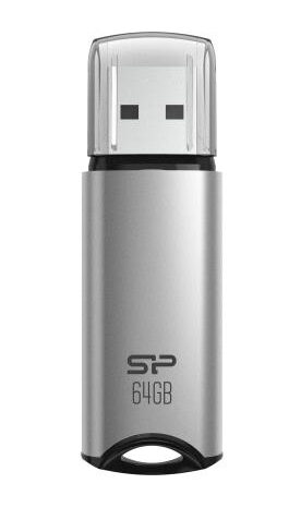 SILICON POWER USB Flash Drive Marvel M02, 64GB, USB 3.2, γκρι