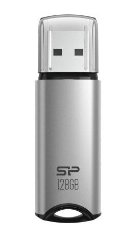 SILICON POWER USB Flash Drive Marvel M02, 128GB, USB 3.2, γκρι