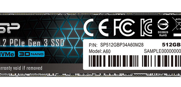 SILICON POWER SSD PCIe Gen3x4 P34A60 M.2 2280, 512GB, 2.200-1.600MB/s