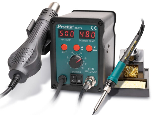 PROSKIT σταθμός συγκόλλησης SS-979B, κολλητήρι/air gun, 760W, 200-480 °C