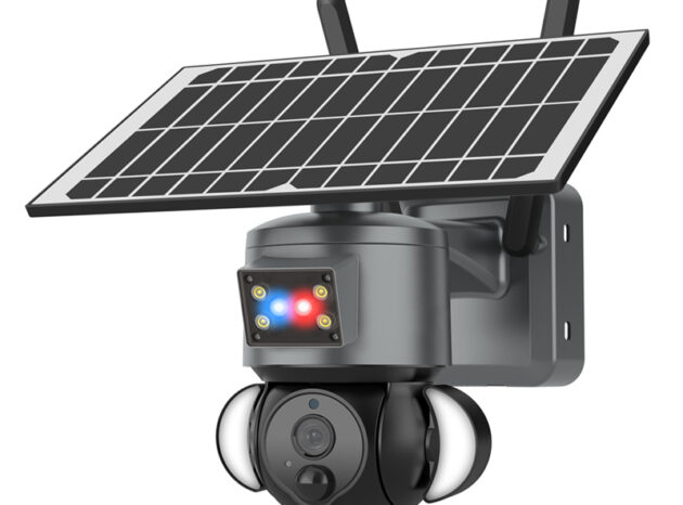 SECTEC smart ηλιακή κάμερα ST-S528M-4G-3MASR με προβολείς, 3MP, 4G, PTZ